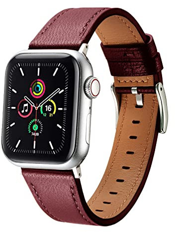 MUENShop Sheep Leather Strap Compatible with Apple Watch Straps 40mm 41mm 38mm,Men Women Replacement Band for Apple Watch Series 9 8 7 6 5 4 3 2 1 & iWatch SE
