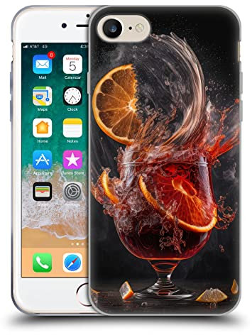 Head Case Designs Offizielle Spacescapes Gin Explosion, Schwarz Cocktails Soft Gel Handyhülle Hülle kompatibel mit Apple iPhone 7/8 / SE 2020 & 2022