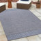 HomebyHome Outdoor Teppich Wetterfest 240x340 cm Sisal Optik Streifen Design Rechteckig Grau - Balkon Teppich Wasserfest Küchenteppich - Für Garten, Terasse, Camping, Außenbereich Teppich