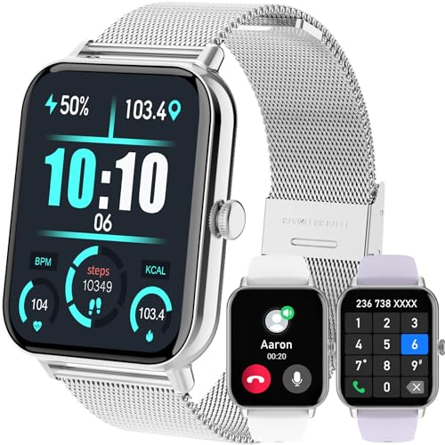 Betatree Smartwatch Donna Uomo con Chiamata e WhatsApp, 1,85 Orologio Automatico Digitale Fitness Contapassi, 120+ Modalità Sportivo Android iOS Smart Watch con Monitor Sonno/Frequenza Cardiaca