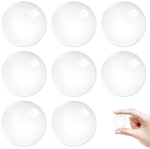 Bewudy 8 Pcs Door Stoppers for Wall, 1.57Inch Door Knob Wall Protector with Strong Adhesive Glue, Shock Absorbent and Clear Discreet Door Bumpers