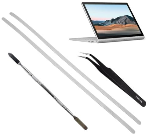 WESAPPINC Rubber Feet Strips for Microsoft Surface Laptop Studio 14.4inch, Gray (30cm, 3M Adhesive, Includes Stainless Steel Lever and Tweezers)