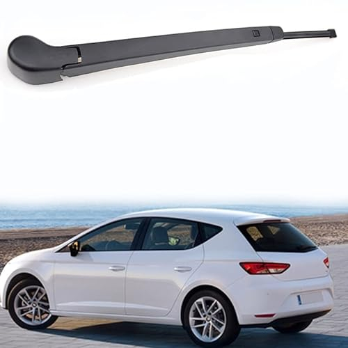 ZELLYA Wischerarm Hinten Scheibenwischer Wischer Set, für Seat Leon 5F MK3 Fließheck 2012-2019 Scheibenwischerarm Blatt Austausch Kunststoff Schwarz
