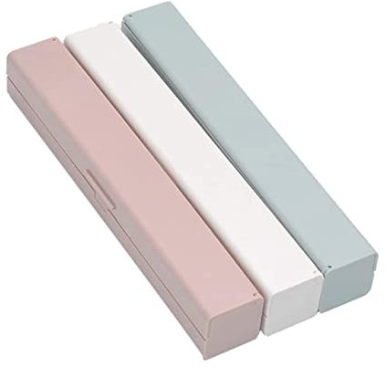 KOMBIUDA 3pièces Boîte De Rangement pour Film Étirable avec Découpeur Inoxydable Distributeur Pratique pour Cuisine