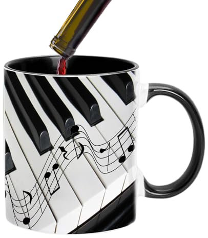 Maciun Tasses à café Musicales,Tasse à café Guitare | Tasse de Voyage à café Guitare - Décoration de Bureau, Tasse à thé, Tasse à Boire Amusante, Guitares, Piano, Violon, Tasses à café