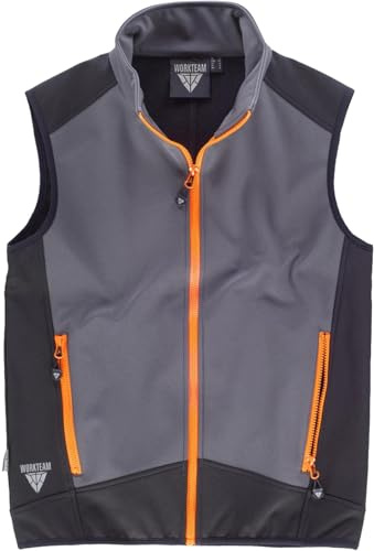 WORKTEAM Chaleco Softshell Combinado Aire Libre. Corta vientos, Repelente al Agua, Resistente al Desgarro y Alta Capacidad Térmica. Unisex