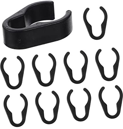 Abaodam 10pcs Microphone Clip Pole Cord Clip Flexible Cord Holders Microphone with Stand Universal Mic Cable Clip Boom Pole Hinge Hair Clips for Securing Cables Plastic Household Organizer