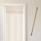 Cozyor Makramee Vorhang + Klemmstange 70-120 cm ohne Bohren Türvorhang Fenstervorhang 132x200cm Raumteiler, Wandbehang & Boho Deko beige Gold, Hochzeit, Wohnzimmer