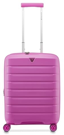 RONCATO B-FLYING Valigia Trolley Cabina Espandibile 4 Ruote 55x40x20/25 cm Rigida con Chiusura TSA, Bagaglio a Mano - PINK