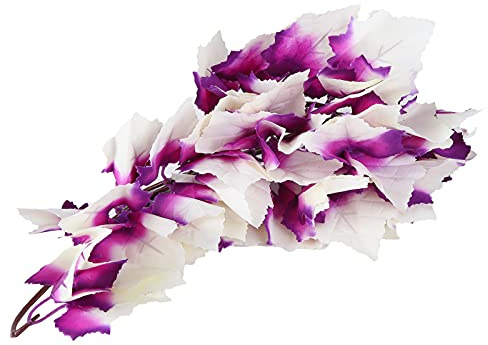 GLOGLOW Colorful Artificial Reptile Plant Lifelike Plastic Hanging Vine, Vibrant Decoration for Reptiles Terrarium Fish (T-1034Q)