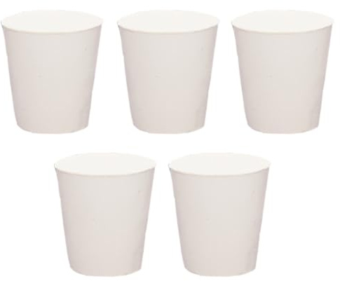 tooloflife 5 Stück Gummistopfen, konische Stecklochstopfen, weiche Dichtung, feste Stopfen für Reagenzgläser, Glasanschlüsse, Tankflaschen, Rohre(29 * 22 * 28mm)