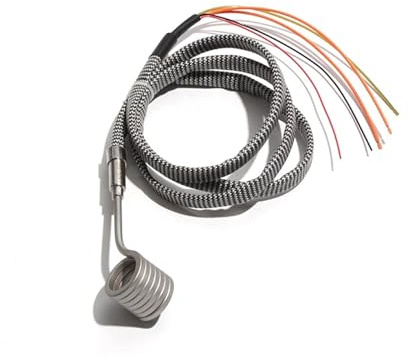 EPBTMQ ID25*25mm 25 * 30mm 25 * 40mm Spiral Coil Nozzle Band Heaters 220V 200-500W Electric Hot Runner Heater With K Thermocouple nicely (Size : 110V, Color : IDxH 25x30mm 300W-3.5x3.5mm)