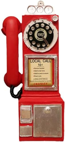 CHJJZXBF Antikes Vintage-Telefonmodell, Wandmontage, Nostalgie, Café, Bar, Wanddekoration, Requisiten, Fotografie, Retro, antikes Modell, Wand, Retro-Festnetz, neues Ornament