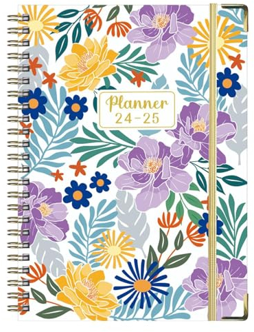 Dranng Wochen- und Monatsplaner, Tagesplaner-Notizblock, Kalenderplaner 2024–2025, Tagesplaner-Notizblock, Kalenderplaner für Juli 2024 bis Juni 2025 für Arbeit und Privatleben