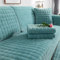 LHKXKKXX Samt Sofabezug 1 2 3 4 Sitzer, Sofaschoner Antirutsch Sofa Cover l Shape, Sofa bezug Set Sofa überzug Ecksofa Couch überwurf sofaüberwurf, Sofa überwurf Couch überzug L Form,Grün,110x210cm