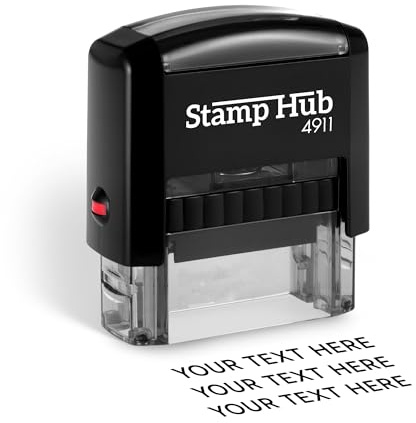 Stamp Hub Self-Inking Custom Stamp - Up to 3 Lines Return Address (Small)