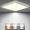 zemty LED Deckenleuchte,15W 1800LM Deckenlampe Led Warmweiss Neutral Kalt Weiß 3000K/4000K/6500K, Viereckig Led Panel lampe decke für Badezimmer, Flur,Kinder Room, Küche, Schlafzimmer