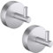 QNIIAED 2 Pack Towel Hooks for Bathrooms,Stainless Steel Door Hook Screw in for Coat Robe(Brushed Silver)