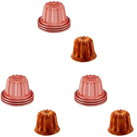 Tefal Creabake 3 moules à cannelés Orange 7,4 cm, Revêtement antiadhésif, Cuisson parfaite, Démoulage facile, Interchangeables, Empilables, Recettes créatives et savoureuses salées et sucrées J3059004
