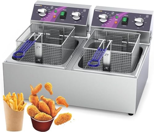 Freidora eléctrica comercial, Freidora eléctrica con cesta, freidora de aceite de acero inoxidable, freidora eléctrica de encimera de acero inoxidable con cesta de freidora, freidora for restaurantes