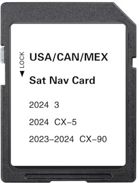 Upgraded Navigation SD Card with Latest Maps Version Compatible with 3 CX-5 CX-90 USA/Canada/Mexico New Maps