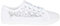 Womens Canvas Plimsolls Soft Lightweight Lace Embroidered Sneaker Shoes, Ladies Summer Beach Pumps Fashion Trainers Casual Flat Shoes (White, UK 5)