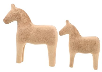 YARNOW 1 Paar Skandinavisches Holzpferd Figur