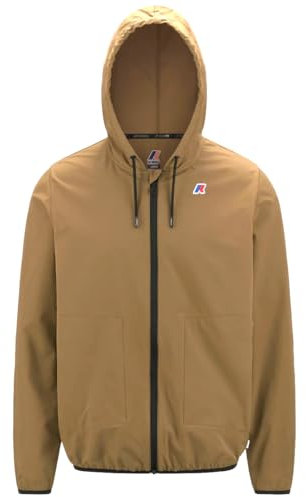 K-Way VIAGGI JOURDAIN CORDA MARRONE Giacca da viaggio unisex in pile marrone con design ripiegabile tg M