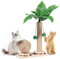 Novelfun Arbre à chat - Colonnes à chat - 2 en 1 - Jouet interactif avec boules suspendues - Poteaux à gratter - Jouet pour chats de petite et moyenne taille