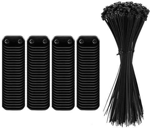 HINAYOSAN Lot de clips de fixation robustes pour brise-vue d'extérieur avec attaches en PVC pour pelouse, terrasse, clôture, balcon