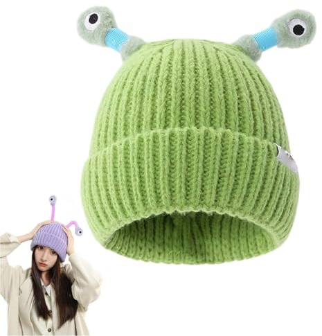 CHENRI Saturatione Monster Hat, Saturation Monster Tentakel Hut, Lustige LED Beleuchtete Mütze, Eltern-Kind leuchtende Monster Strickmütze, Beanie Mütze mit Licht Geschenk für Kinder und Erwachsene