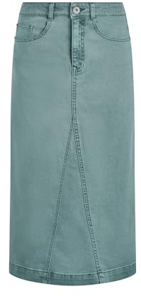 Weird Fish Juda Longline Denim Skirt Deep Teal Size 10