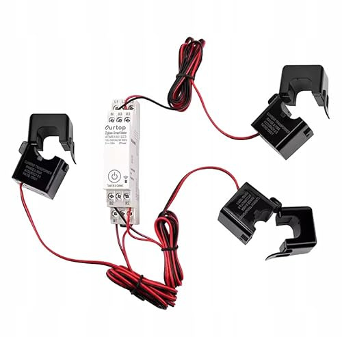 Kraslaw 3-Phasen-Energiezähler Zigbee – bidirektionale Messung, 3× Stromwandler 100A, DIN-Schiene, Smart-Home-Integration | Zigbee Hub Erforderlich