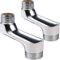 HWMATE Badewannenarmatur, verstellbare Schwenkarme, Messing, Biegewinkel, Adapter, Wandhalterung mit Beschlägen, verchromt