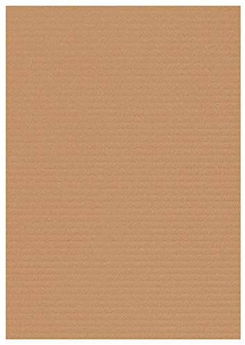 Ursus 3684603 Kraftkarton Natura Siena, DIN A4, 50 Blatt, 250 g/qm, durchgefärbt, besticht durch Seine gerippte Oberfläche, zum Basteln und Gestalten von Karten, Umschlägen, Etiketten, Anhänger, braun