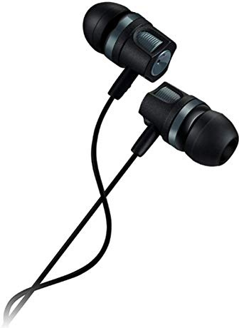 CANYON Stereo-Kopfhörer mit Mikrofon, Bass-gesteuerter Sound, im Ohr verdrahtet, Kabellänge 1,2 m, Schwarz/Rot