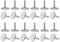 sourcing map 24 Stk. Stellfuß mit Einschlagmutter Nivellierfüße M6 x 20 x 28mm Einstellbarer Leveler Schutz für Stuhlbein