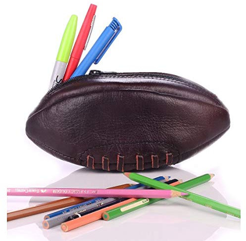 ALL SPORT VINTAGE - Trousse fourre - Ballon de Rugby en Cuir Vintage - Cousu Main - Marque Française