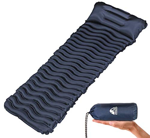 Unigear Matelas de Camping Gonflable, Coussin d'air Ultraléger, Matelas Gonflable Résistant à l'eau pour Camping, Voyage, Plage, Tente, Sac de Couchage
