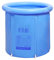 Youdepot Baignoire gonflable portable en plastique, baignoire en PVC, baignoire portable pour salle de bain adulte avec pompe à air, bleu, grande taille