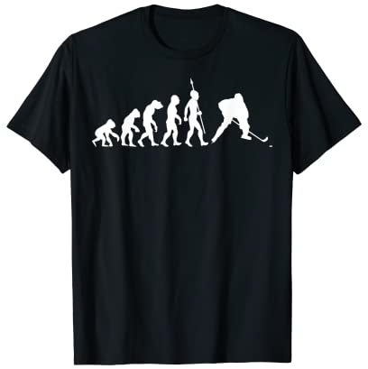 Eishockey Evolution T-Shirt Eis Hockey Spieler Mannschaft