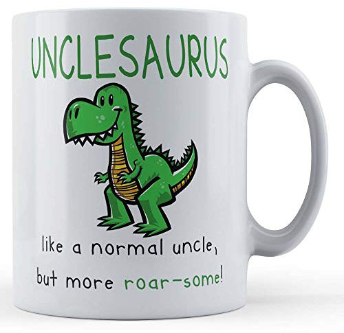 Father Fox - Uncle, Dinosaur, Pun, Unclesaurus. Like A Normal Uncle, But More Roar-Some - Gift Mug, Ceramic, 11fl.oz.