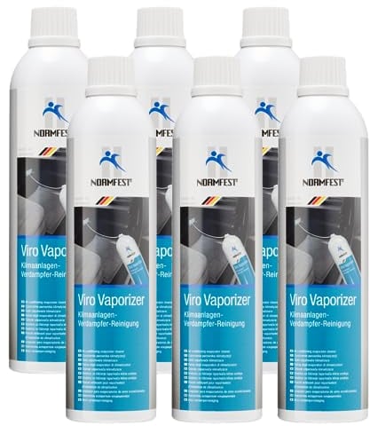 Normfest Viro Vaporizer Klimaanlagenreinger, 6x 400 ml | Hochwirksamer Klimaanlagen-Verdampfer-Reiniger | Desinfektion & Reinigung für Klimaanlagen