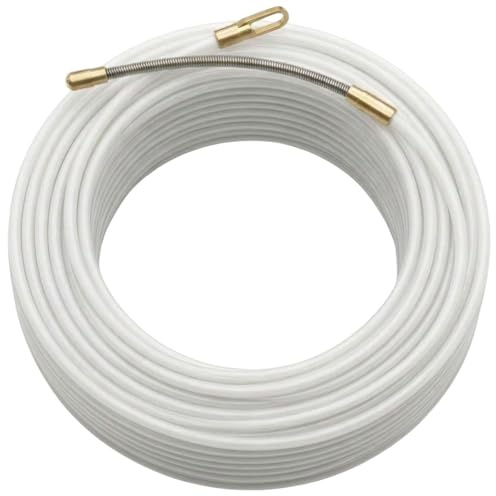 Lumonic Kabel Einzugshilfe 30m mit Führungsfeder 4mm I Einziehspirale aus Polyamid I Einziehfeder, Kabeleinzug, Einziehband für Elektriker & Bastler