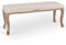 VONLUCE Ottoman Bench, 112 cm French Vintage Bench with Padded Seat Wood Frame, Button Tufted Bench for Entryway Living Room Bedroom Decor, Vanity & Piano Bench End of Bed Bench & Foot Stool, Beige