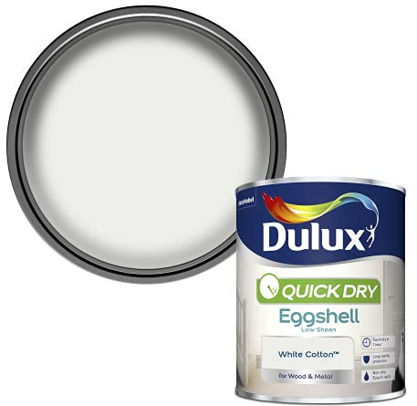 Dulux 5358168 Quick Dry Eggshell Paint - White Cotton - 750ML