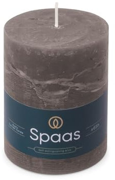Spaas Rustikale Stumpenkerze 80/110 mm 65St. - dunkelgrau