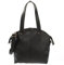 LECONI Shopper Schultertasche Damen Handtasche Ledertasche Natur Henkeltasche aus Leder Damentasche 33x30x10cm schwarz LE0060-wax