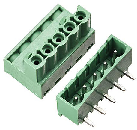 sourcing map 10STK 5 Poliger 5,08 mm Abstand rechtwinklige Leiter Platten Schraube Anschlussblock