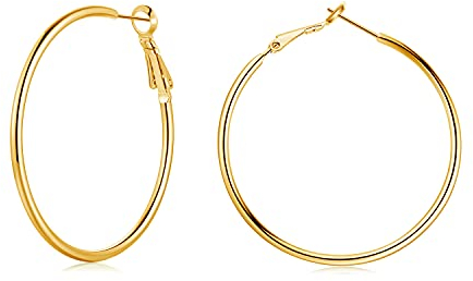 Josfeva Creolen Silber 925 Groß, 925 Sterling Silber Creolen Ohrringe, 60mm Gold Ohrringe Damen, Endless Huggie Rund Kreolen, Klapp-Creolen Ohrhänger Ohrringe für Frauen Mädchen